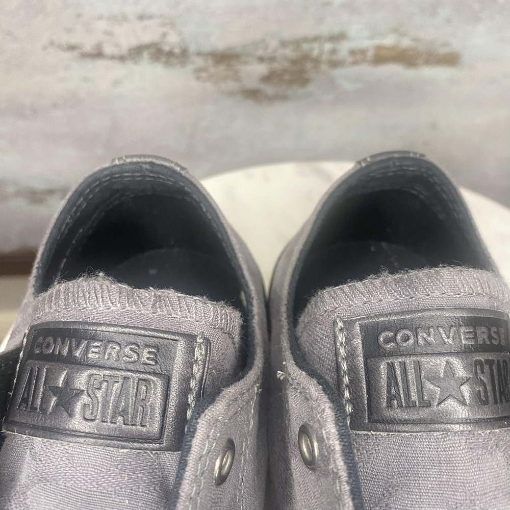 Converse All Star Slip OX Shoes Womens Size 6 Gray Slip On Low Top Sneakers - Picture 9 of 11